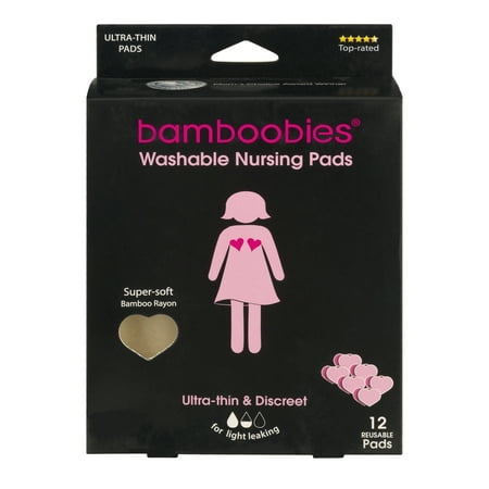 Bamboobies Reusable Washable Nursing Pads Ultra-Thin & Discreet - 12 CT12.0 CT