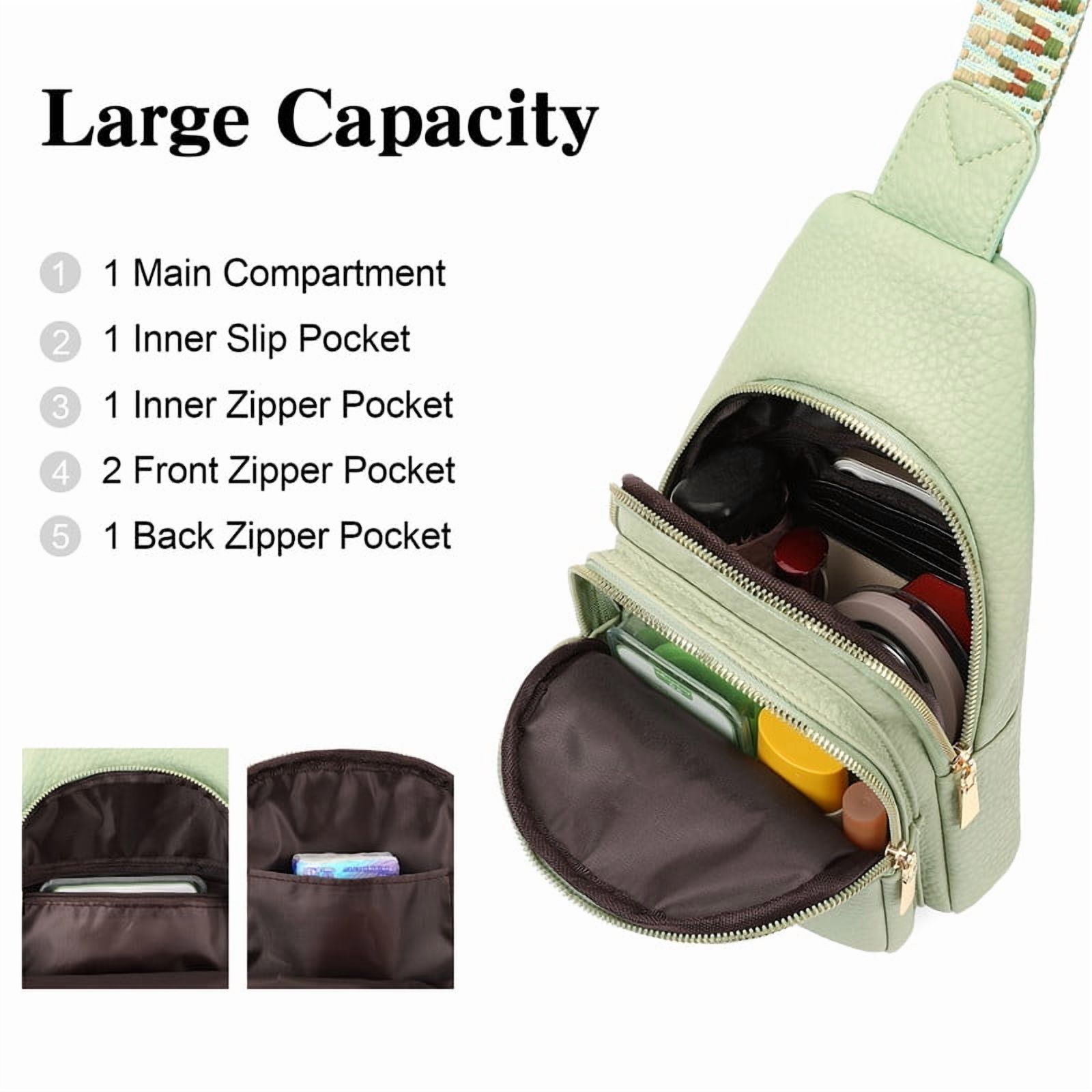 GAEKEAO Sling Bag for Women Crossbody Bags Fanny Pack Vegan Leather Chest Bag Travel Shoulder Belt Purse Backpack Gifts