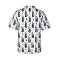 thumbnail image 3 of Daiia Blue Leaves Hawaiian Shirt for Men Gentle Cotton Regular Short Sleeve Casual-Small, 3 of 9