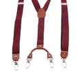 thumbnail image 6 of Suspenders for Men, Elastic Adjustable 4 Back Construction 1 Inch Wide Belt Loops Pants for Work Casual Accessories , Red, 6 of 8