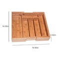thumbnail image 4 of Kitchen Non-Retractable Bamboo Cutlery Tray Storage Box Tableware Home Kitchen Jewelry Tools Drawer Organizer, 4 of 7