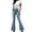 Light blue, variant on Bmisegm Women's Mid Waist Flared Lace Up Denim Jeans, Blue, XXL