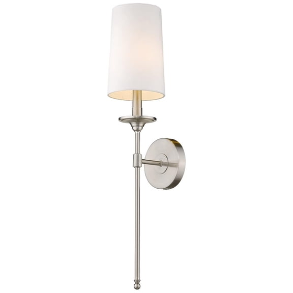 1 Light Wall Sconce 807-1S-BN, Brushed Brushed Nickel 26.00x6.75x5.50