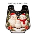 thumbnail image 3 of Roiihwy Cute Animals Toilet Rugs U Shaped Non Slip Bath Mats, 20x16 Inch Soft Absorbent Plant Bathroom Rugs, Contour Bath Rugs for Toilet Base Bathroom Shower Floor, 3 of 6