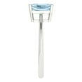 thumbnail image 3 of Clara Pucci 14K White Gold 1ct Aquamarine Solitaire Ring for Women, 3 of 8
