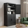 thumbnail image 2 of MAYEERTY 31"x31"x16" Storage Cabinet Wood Accent Cabinet for Living Room, Black, 2 of 8
