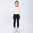 thumbnail image 6 of GYRATEDREAM Kid Girls Footless Leggings with Ruffle Tutu Skirt Fleece Lined Warm Thick Pantskirt Pants Tights 3-11 Years, 6 of 12