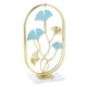 thumbnail image 2 of Dekaim Decoración de escritorio de metal dorado Innovadora Luz de Lujo Hierro Arte Ornamento para Sala de Estar Decoración del Hogar Forma Oval (Fondo Blanco - Ginkgo Biloba), 2 of 5