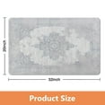 thumbnail image 4 of Refined Vintage Bathroom Runner Rug, Non-Slip, Soft, Elegant Gray, 20x32 in, Machine Washable, Oriental Kitchen Rug, Ideal for Bedroom, Hallway, Kids Room, with Traditional Tribal Floral Designs, 4 of 5