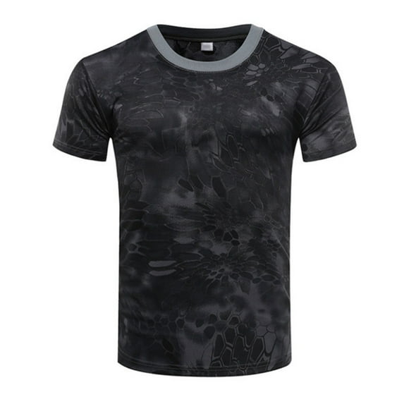 Lavaport Mens Vintage Camo T-Shirt Short Sleeve Camouflage Blouse Shirts