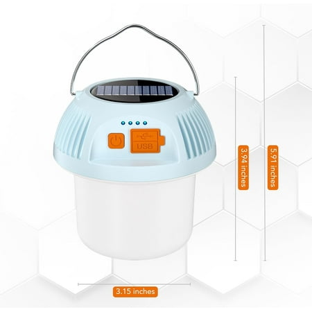TRA-Solar-Powered LED Lantern - Rechargeable Camping Lanterns for Power Outages Portable Lantern with Flashlight Function