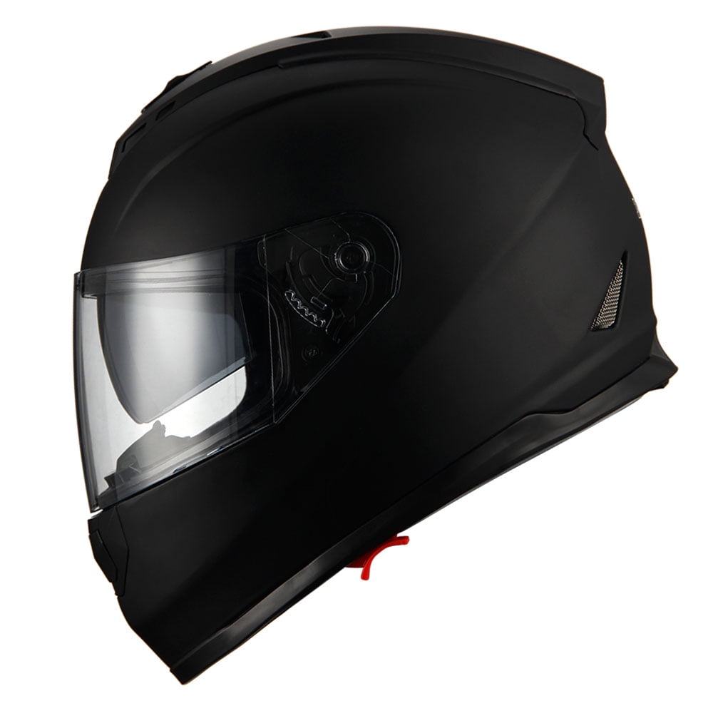 BFVV ECE Full Face Motorcycle Motorbike Helmet On Road Crash Visor Matt Black 