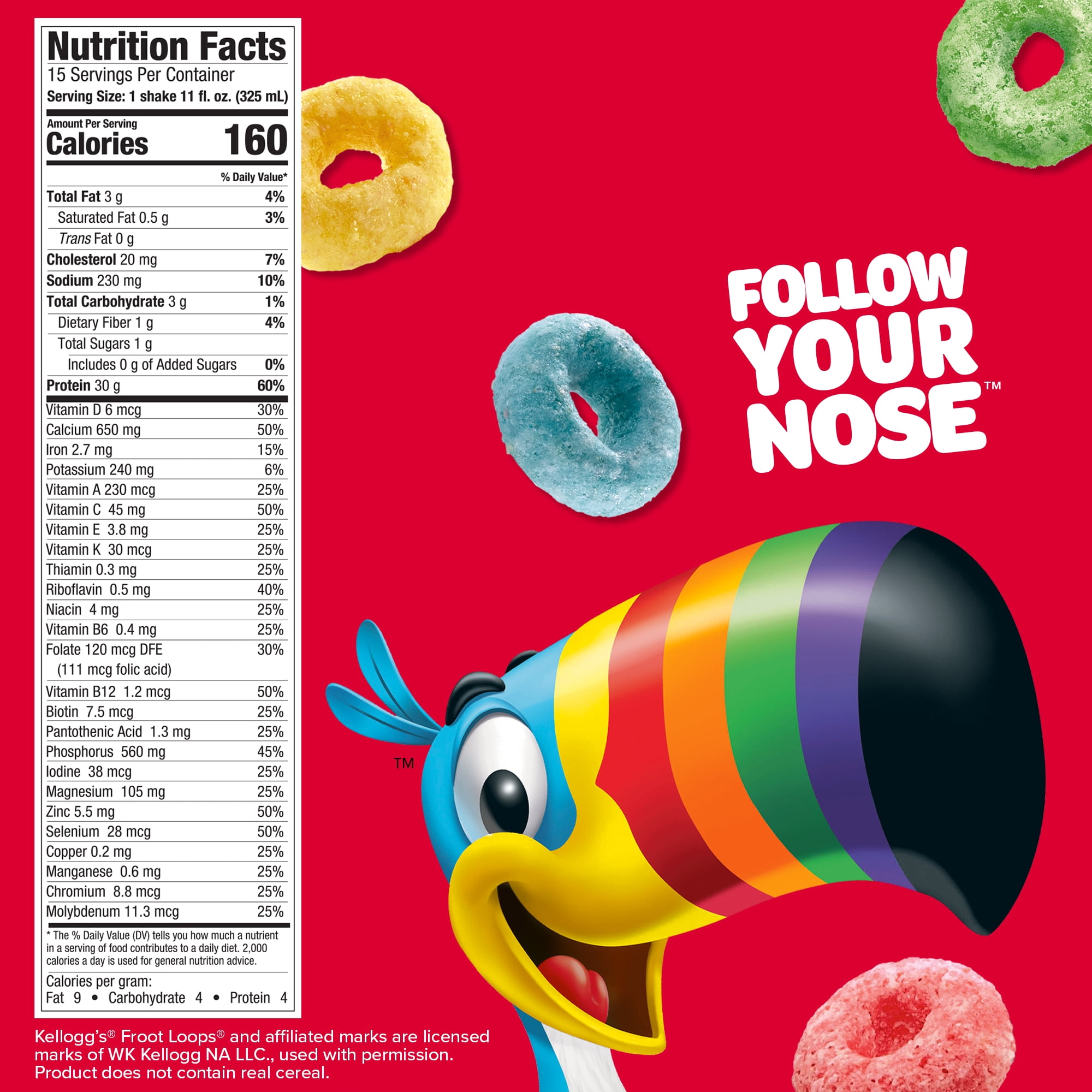 Six Star Kellogg's 30g Froot Loops Protein Shake, 11 fl. oz., 12 pk.