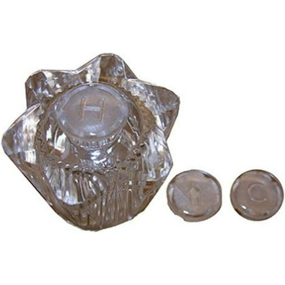 LASCO HC-139 Plastic Old Style Faucet Handle with Hot Cold and Diverter Buttons for Streamway Brand