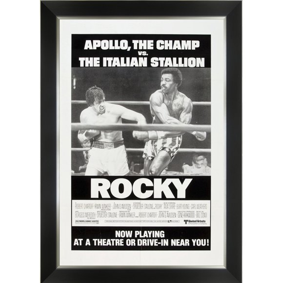 Rocky Vintage Framed Film Poster – Sylvester Stallone Boxing Classic (33.5" by 23.5")