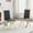 2 Black Chairs-Gold Legs, variant on Hi loPres White PU Dining Chairs Set of 2, Modern Kitchen Side Chairs with Gold Metal Legs, Smooth Upholstered High Back for Home and Office Spaces