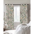 thumbnail image 4 of Spring Flowers Blackout Curtains for Bedroom Living Room Darkening Curtains 96 Inches Long Yellow Pink Floral Leaves Vintage Country Plants Window Curtain 2 Panels Set Window Treatment Drapes 52"x96", 4 of 9