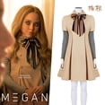 thumbnail image 2 of M3GAN Cosplay vestido película de terror AI muñeca Robots vestido Top calcetines Bowknot Tie mujer Halloween ropa para chicojuegos completosNiños 110cm Deng Xun unisex, 2 of 2