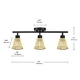 thumbnail image 4 of 3-Light Matte Black Track Lighting with Bamboo Shades, 4 of 7