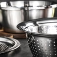 thumbnail image 2 of Multifunctional Stainless Steel Basin with Grater，3 in 1 Vegetable Cutter Julienne Grater with Drain Basket Fruit Vegetable Rice Washing Strainer Basket Bowl Set, 2 of 8
