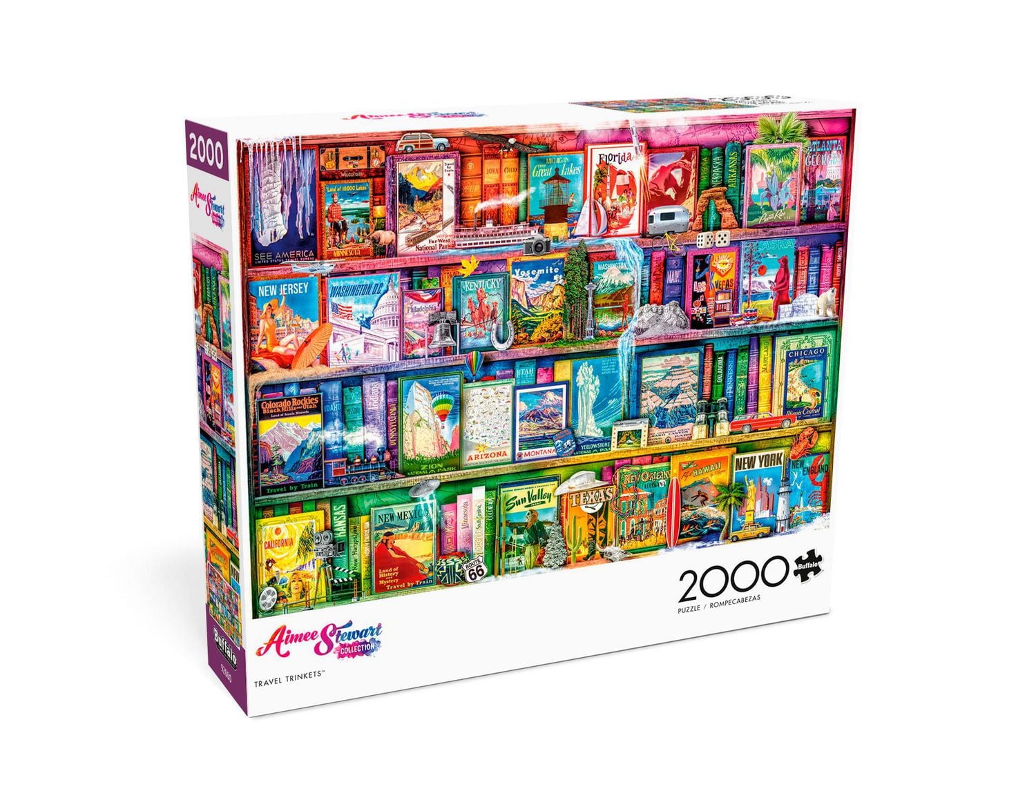 Buffalo Games - Le puzzle Aimee Stewart - Travel Trinkets - en 2000 pièces