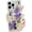 Blue, variant on Clear Glitter Floral Case for iPhone 15 Plus, Cute Pressed Dried Real Flowers Design Bling Sparkly White Floral Soft TPU Slim Women Girls Protective Case for iPhone 15 Plus 6.7" (Clear Gold)