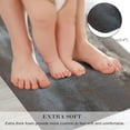 thumbnail image 3 of 2 Pieces Kitchen Rugs, Abstract Anti Fatigue Non Slip Foam Cushioned Mocha Brown Dappled Art Modern Comfort Indoor Floor Mat Runner Rug Set for Laundry Office Sink Bathroom (17"x48"+17"x24"), 3 of 6