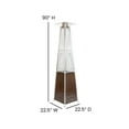 thumbnail image 5 of Flash Furniture Sol Patio Outdoor Heating-Bronze Stainless Steel Pyramid 42,000 BTU Propane Heater with Wheels for Commercial & Residential Use, 5 of 9
