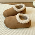 thumbnail image 2 of Quealent Toddler Slippers Boys Girls Slip On House Slippers Fuzzy Booties Warm Winter Shoes for Indoor Outdoor Brown for Size 12, 2 of 5