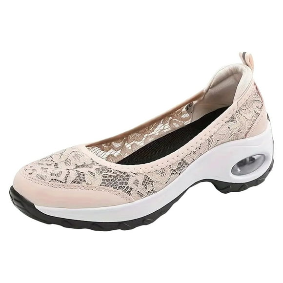 Womens Dress Shoes with Arch Support Comfortable Breathable Lace Dressy Flats Non Slip Dress Shoes