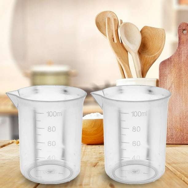Vnanda 2Packs 100ml Resin Measuring Cups Graduated Epoxy Resin Mixing