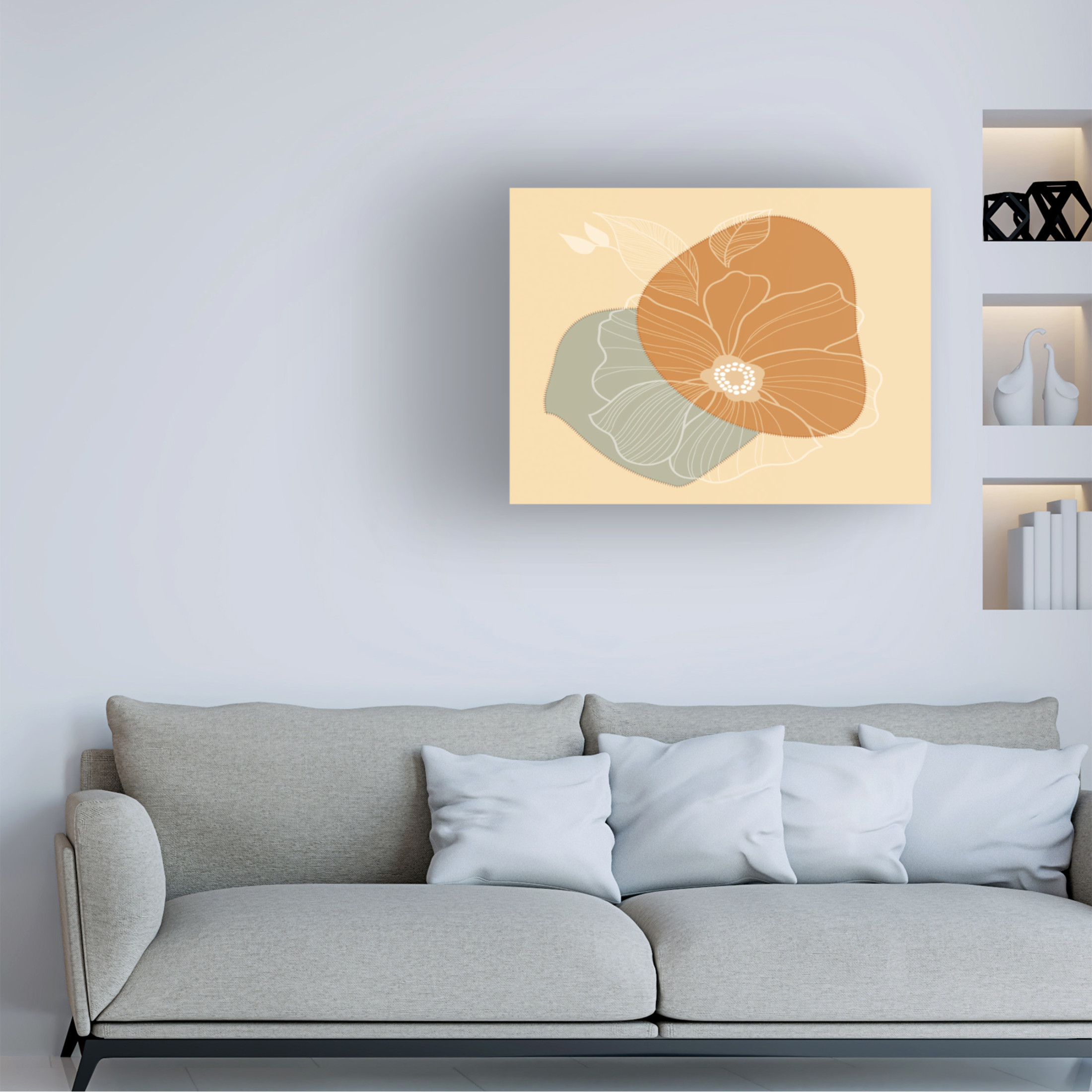 Canvas Wall Art - FootePrint Art 'Select Single' Wall Art for Living Room, Bedroom, or Office Décor by Trademark Fine Art - 32 x 24 Inches