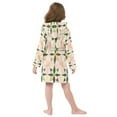 thumbnail image 7 of FORMRS Niños Bathrobe Unisex Hooded Robe Soft Plush Pajamas Sleepwear, Size 4-6T, Retro Black Stars, 7 of 7