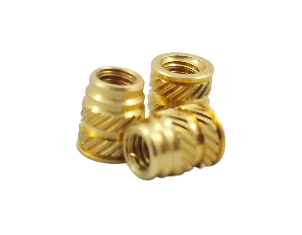CIRCLE- 50X #10-32 Long Brass Threaded Heat Set Inserts For Plastic 3D Printing Metal