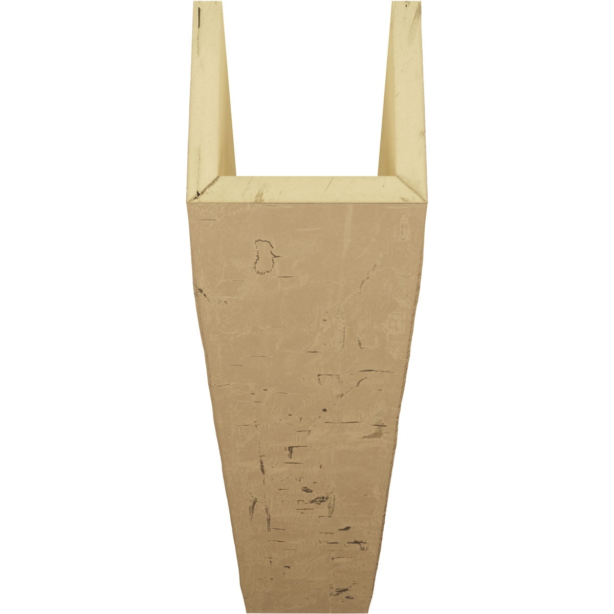 10"W x 8"H x 12'L 3-Sided (U-beam) Hand Hewn Endurathane Faux Wood Ceiling Beam, Natural Pine