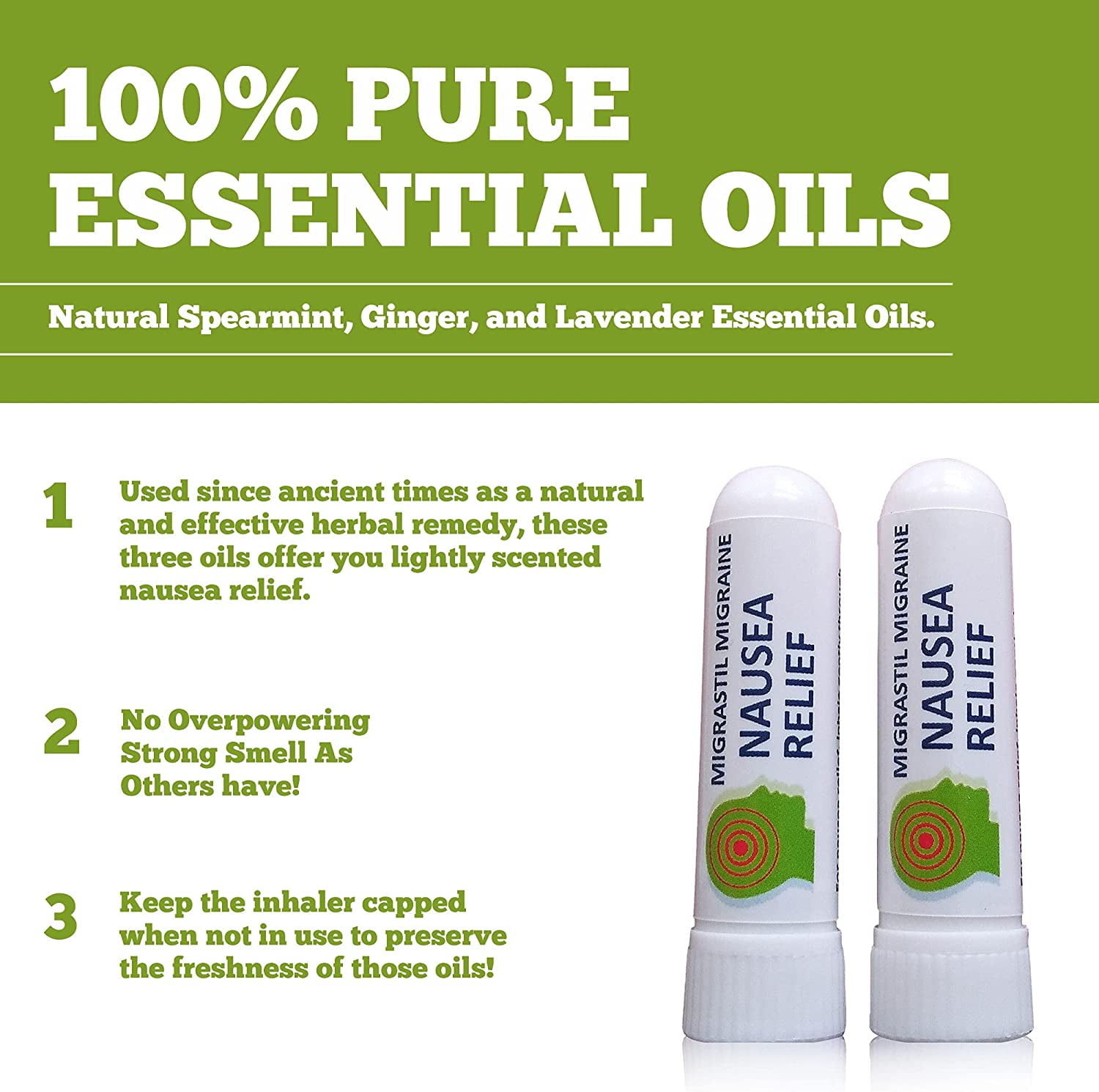 Buy Migrastil Nausea Relief Inhaler (Pack of 2) Pocket Size Nausea