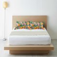thumbnail image 6 of Yayeee Pillowcase Standard Size Set of 2 Satin Wrinkle Resistant Pillow Case, Pink Oranges, 6 of 8