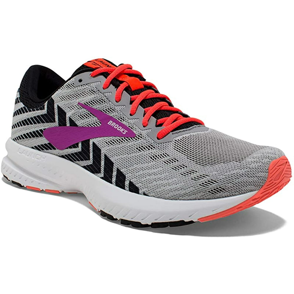 Brooks - Brooks Women's Launch 6 Running Shoe, Grey/Black/Purple, 8 D(W ...