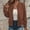 Brown Sweatshirts Bomber Jackets for Women, variant on Olyvenn Women's Zipper Bomber Jacket Long Sleeve Solid Color Lightweight Outwear Basic Zipper Jacket Fall Winter Warm Coat Top Brown 10
