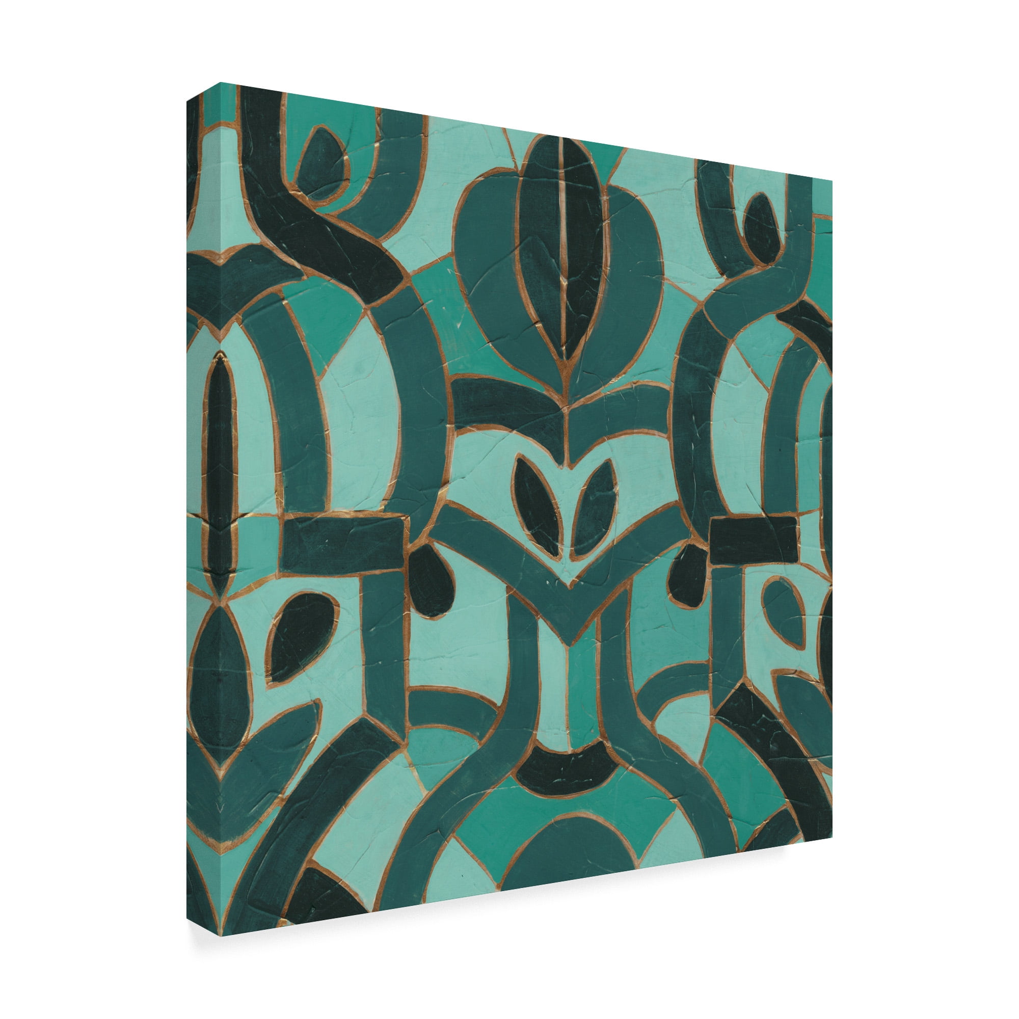 Trademark Fine Art 'Turquoise Mosaic I' Canvas Art by June Erica Vess