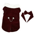 thumbnail image 2 of Costume de Mariage pour Animaux, Costume de Smoking pour Chien Réglable Élégant Boucle de Chaîne Rouge Jujube Décoration pour Mariage pour Halloween TP,S,m,L,TG, 2 of 8