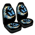 thumbnail image 7 of ZIATUBLE Moon Butterfly Flower Front Seat Cover Set Stretchy Car Front Seat Protector 2 Piece Auto Interior Accessories Comfortable Driver Seat Covers for Women Fit Most Cars Sedan SUV Van, 7 of 7