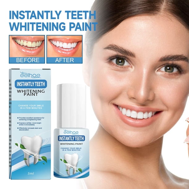 Teissuly Tooth Paint, Teeth Whitening Paint, Instant Tooth Whitening Paint, Tooth Polish Uptight White, Simple & Portable 5ml Teissuly WER202312145270