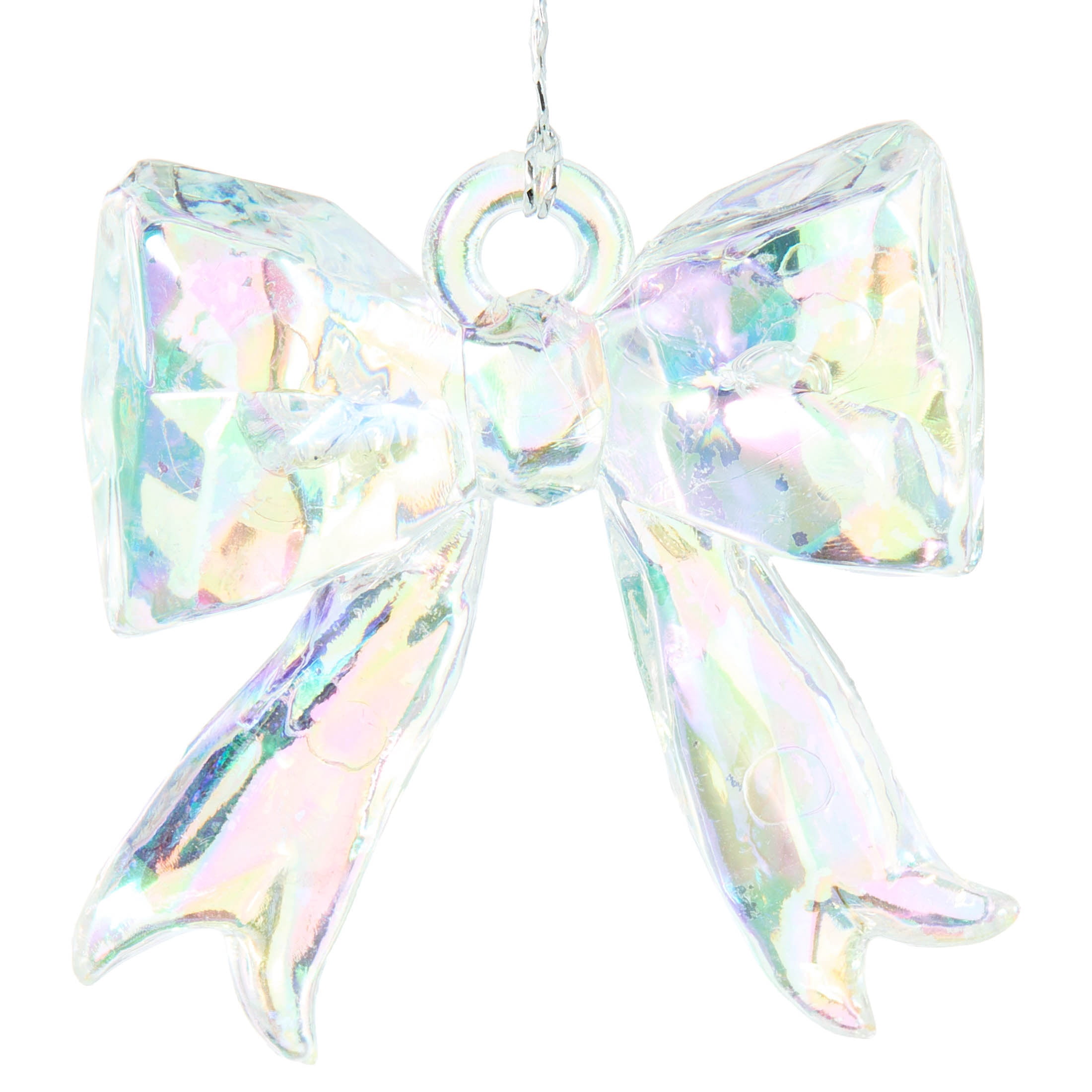 4-Count Iridescent Bow Mini Christmas Ornaments, 1.5", by Holiday Time