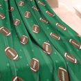 thumbnail image 3 of Green Striped Footballs Pattern Blanket,Comfortable Soft Lamb Wool Throw Blanket,All Season,Warm Lightweight Blankets for Sofa Bed Couch Living Room Chair,60"x80", 3 of 4