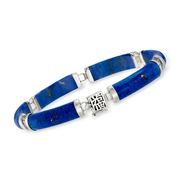 Ross-Simons Lapis "Bless" Bracelet in Sterling Silver, Women's, Adult