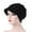 Black, variant on Fashion Cotton Unisex Women Men Solid Color Outdoor Warm Autumn Beanie Cap with Brim Classic Soft Turban Hat