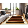 thumbnail image 3 of Capri Linear Cream Beige Area Rug 65" x 93" Easy Care Polypropylene, 3 of 5