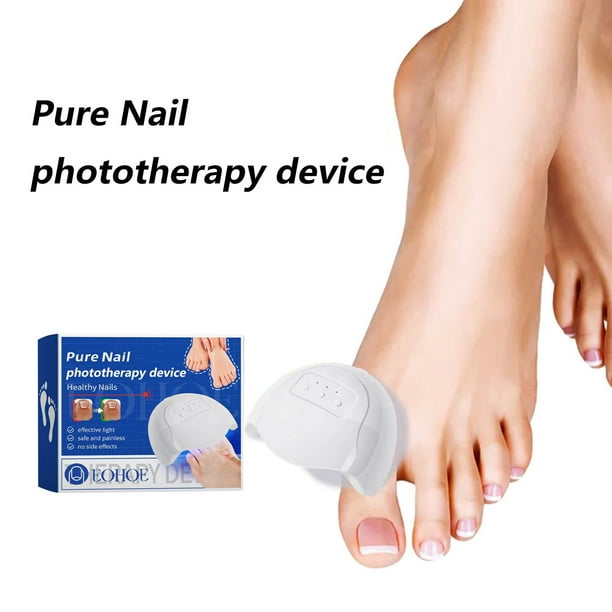 Fiudx Dispositivo de Fototerapia para Uñas, Tratamiento Eficiente con Luz Azul, Limpiador de Uñas Portátil Recargable, Fortalece Las Uñas y Mejora Su Apariencia, Uso Diario para Unas Uñas Sanas, Idea