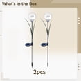 thumbnail image 5 of 2 PCS Solar Flower Lights Outdoor, Waterproof Solar Ball Lights with Leaves, Stainless Steel 70 CM Garden Stakes, Warm Light for Pathway and Lawn Decoration, 5 of 5